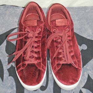 Red Velvet Puma Platform Sneakers